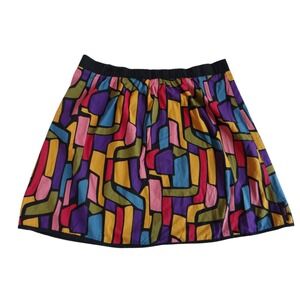 Vintage Colorful (REVERSABLE to all black) Geometric Skirt by mark.